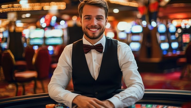 Panel kontrol taruhan dan informasi saldo di Fa Cai Shen Deluxe